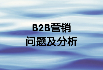 B2B营销主要问题及原因分析